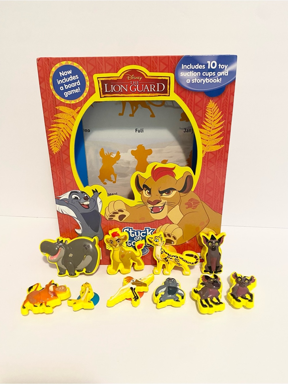 Stuck on Stories the Lion Guard Book + Toy Suction Action Figures